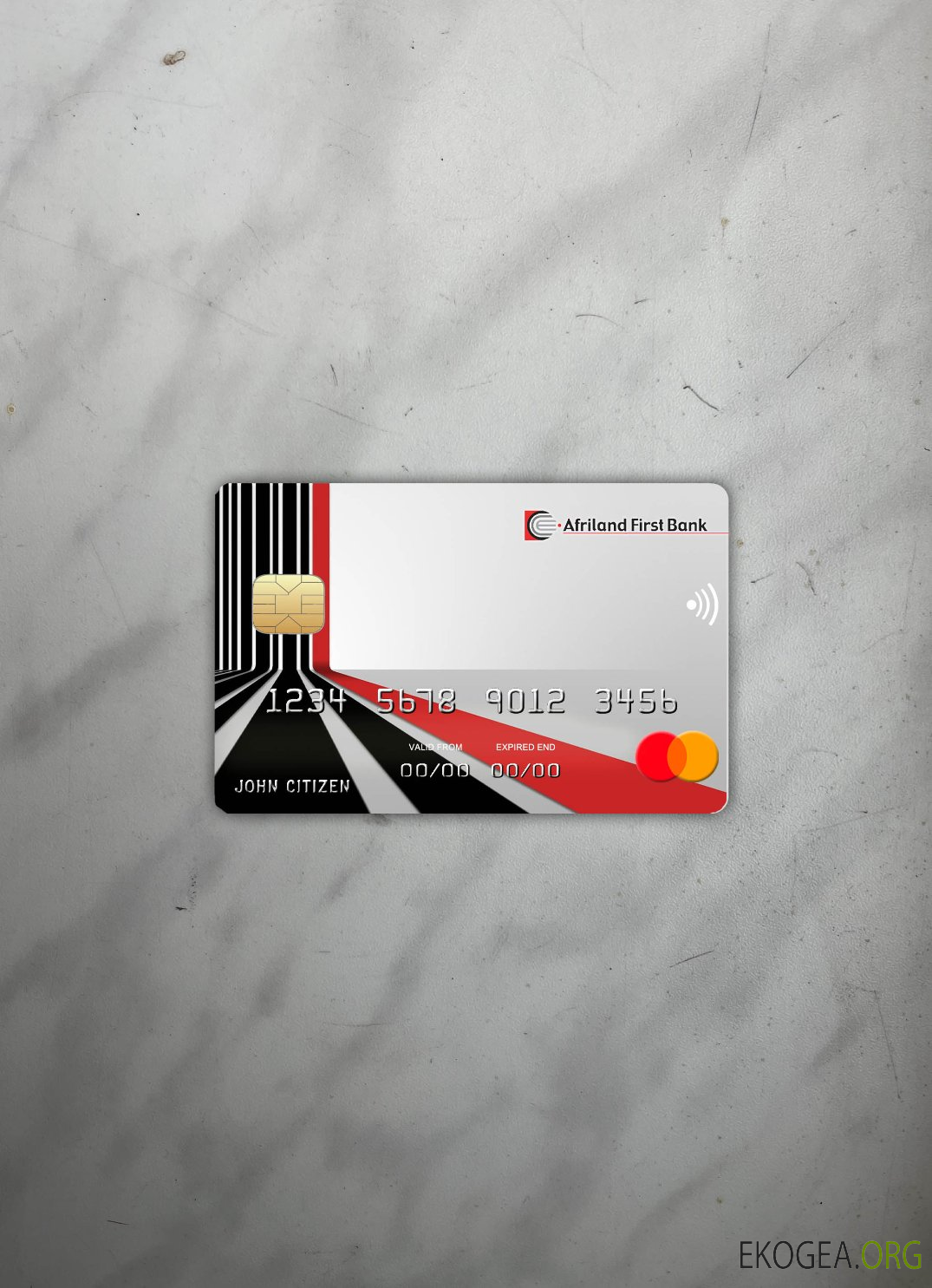 Cameroun Afriland First bank mastercard photolook recto